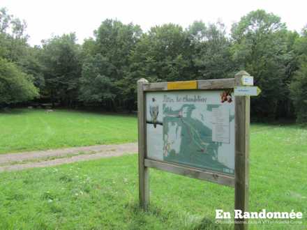 Panneau de départ de la randonnée des Chandeliers