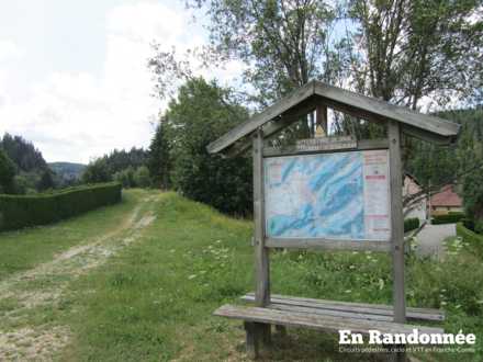Panneau de départ au lieu-dit Les Angles